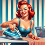 Woman Ironing