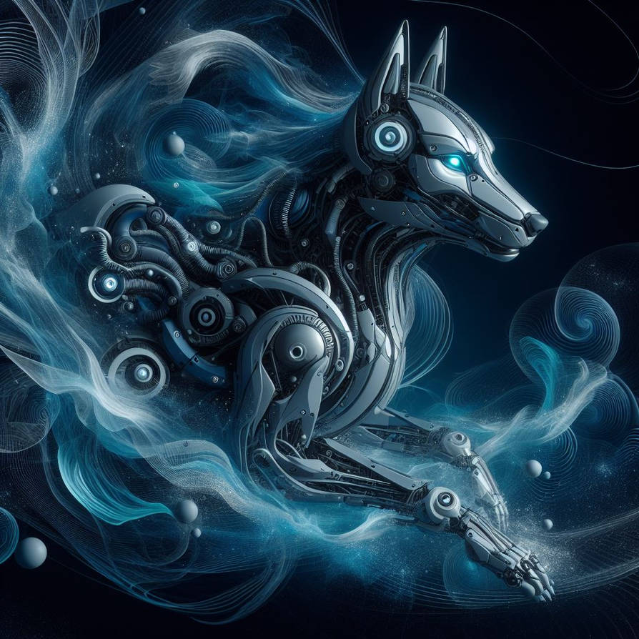 Computer Wolf Deviantart Cyber Wolf by BadgerCMYK on DeviantArt