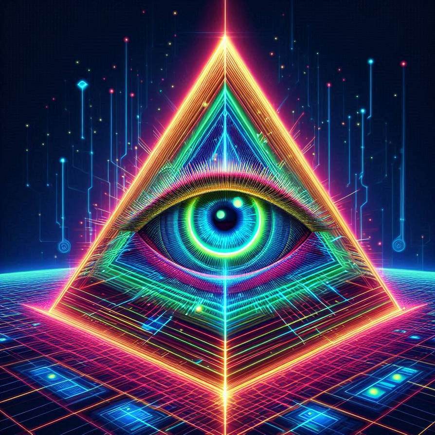 Neon Pyramid All-Seeing Eye of Providence by BadgerCMYK on DeviantArt