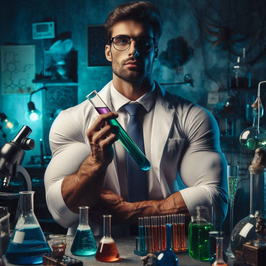 Buff Scientist Buff mad scientist Man by BadgerCMYK on DeviantArt