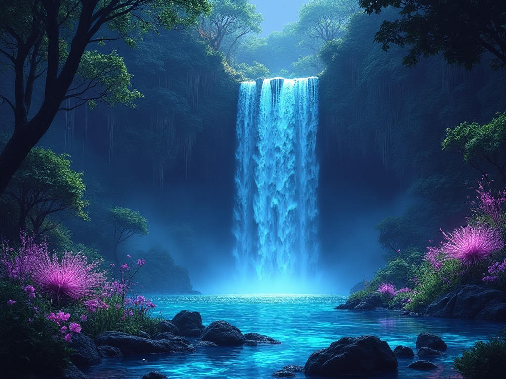 Hidden magic waterfall by BadgerCMYK on DeviantArt