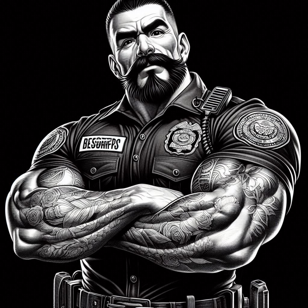 Buff Cops Deviantart Police Officer Cop Man masculine muscular noir by BadgerCMYK on DeviantArt