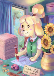 Isabelle Fanart - Animal Crossing by VanessaAtalanta