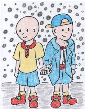 Caillou and His MFPB self in his closet