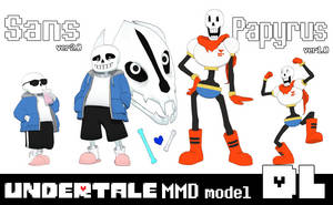 [MMD]Undertale Sans ver2.0 and Papyrus ver1.0 DL