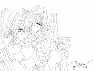 Vampire Knight (Kaname/ Yuki) Pencil line Art