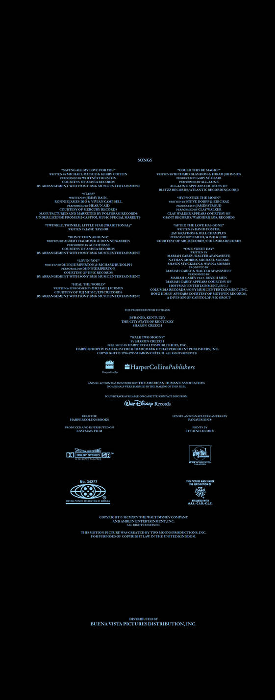 Layout Animation Credits Deviantart Disney's Walk Two Moons Credits by JustinProffesional on DeviantArt