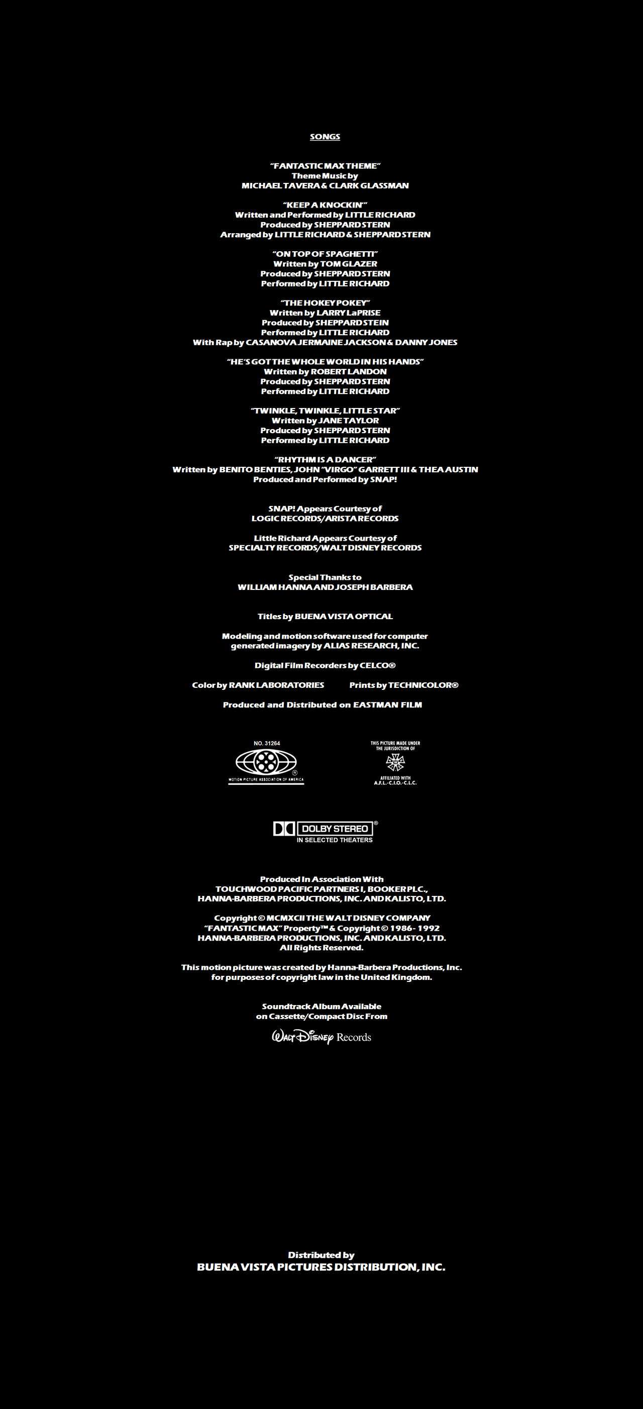 Layout Animation Credits Deviantart Disney's Fantastic Max Movie 1992 Credits by JustinProffesional on ...