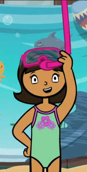 Becky in her Swimsuit and her Snorkel