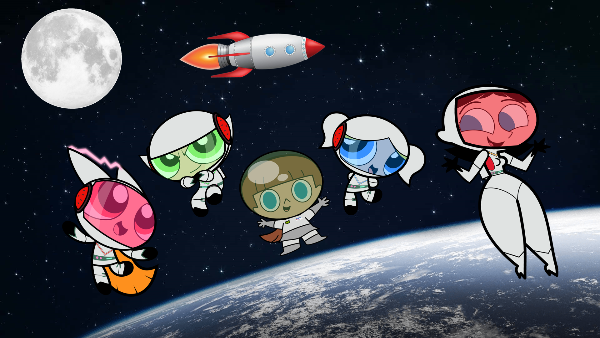 5 Astronaut Girls In Space By JustinProffesional On DeviantArt 5-astronaut-girls-in-space-by-justinproffesional-on-deviantart