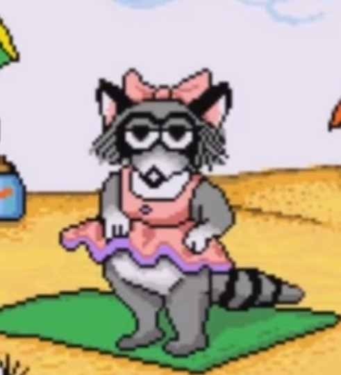 Pink Racoon Cos The Raccoon's Pink Swimsuit by JustinProffesional on DeviantArt