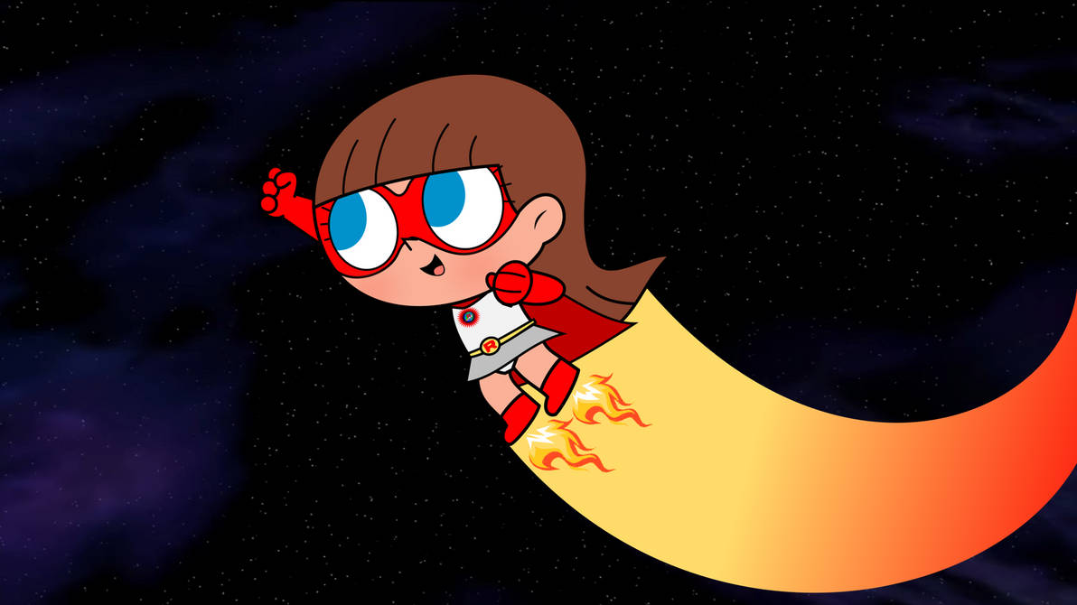 Rocket Girl Flying In Outer Space by JustinProffesional on DeviantArt