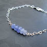 Faceted Tanzanite Sterling Silver Bracelet