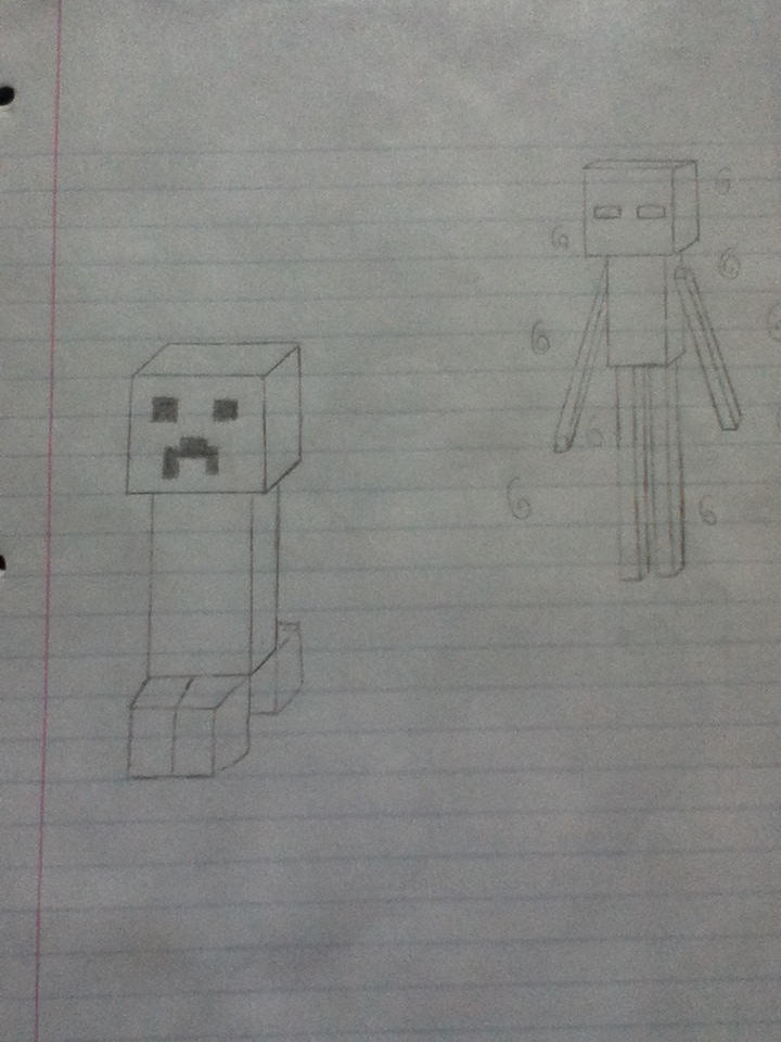 Minecraft Drawings by BlueFeather1 on DeviantArt