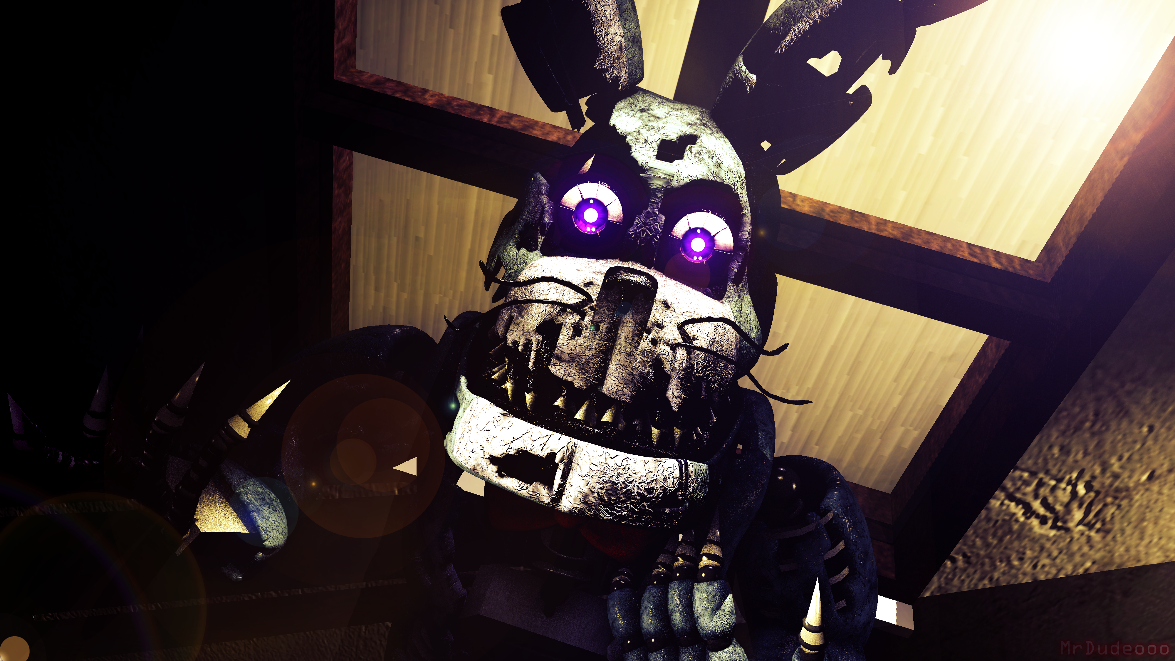 Wallpaper Nightmare Bonnie (FNAF-C4D) by TheRayan2802 on DeviantArt