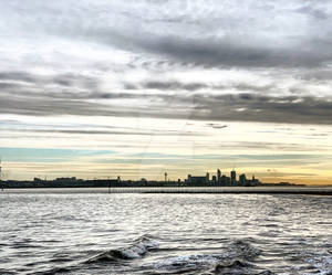 View of Liverpool from New Brighton Promenade