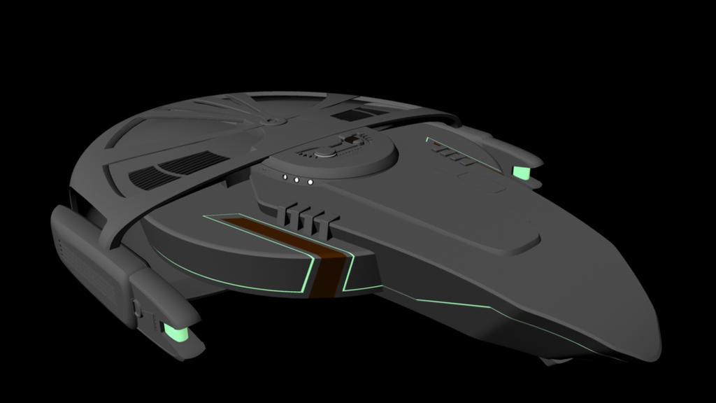 WIP: Romulan Raptor Fast Picket, Dorsal View