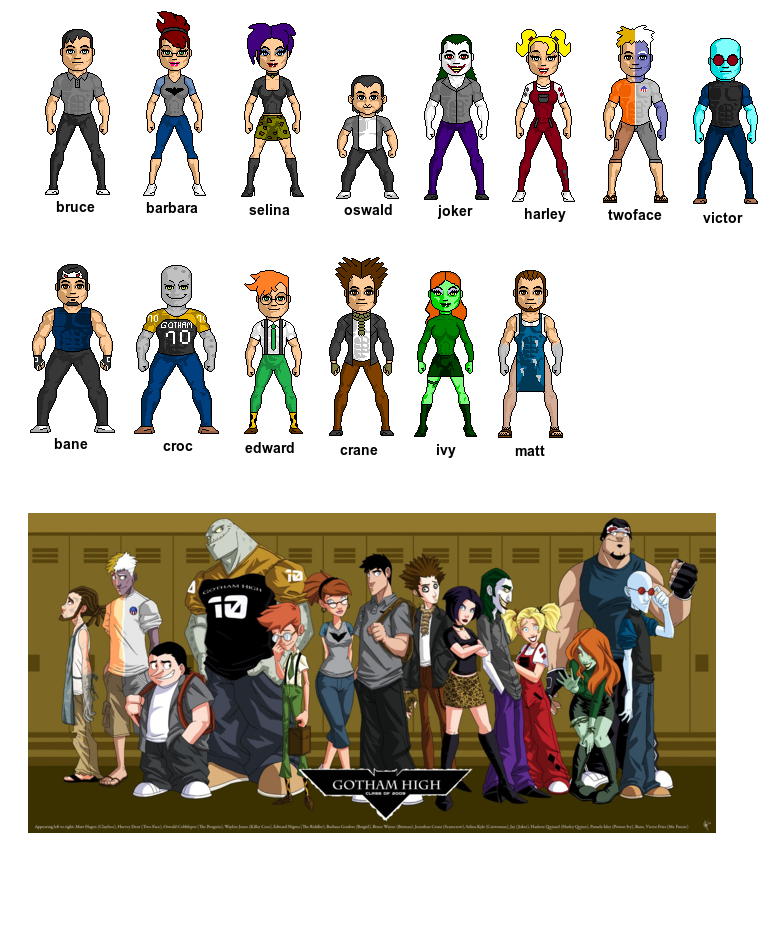 Gotham High Cast by ElisMicroheroes876 on DeviantArt Gotham High Cast by ElisMicroheroes876 on DeviantArt