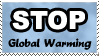 Stop Global Warming stamp by disenchantedmuse