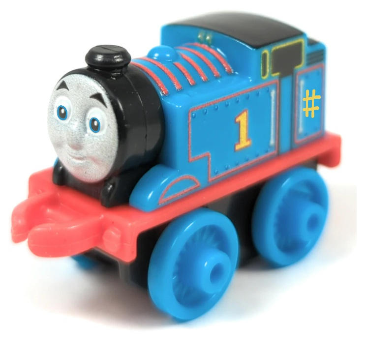 Thomas(me) with a hashtag in Thomas Minis by ThomasTheNo1BlueE2 on ...