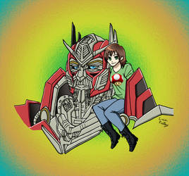 Bailey and Sentinel Prime by Autumn123Charlotte