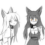 cat girls sketches