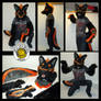 Black/Orange Wolf Part Suit