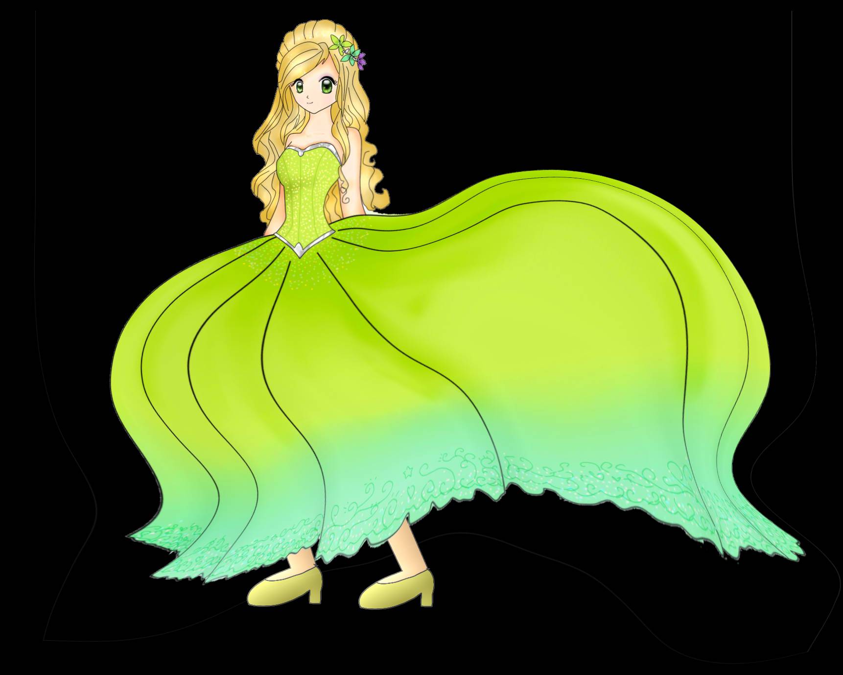 Arielle XV's poofy dress in the wind by AX2705 on DeviantArt