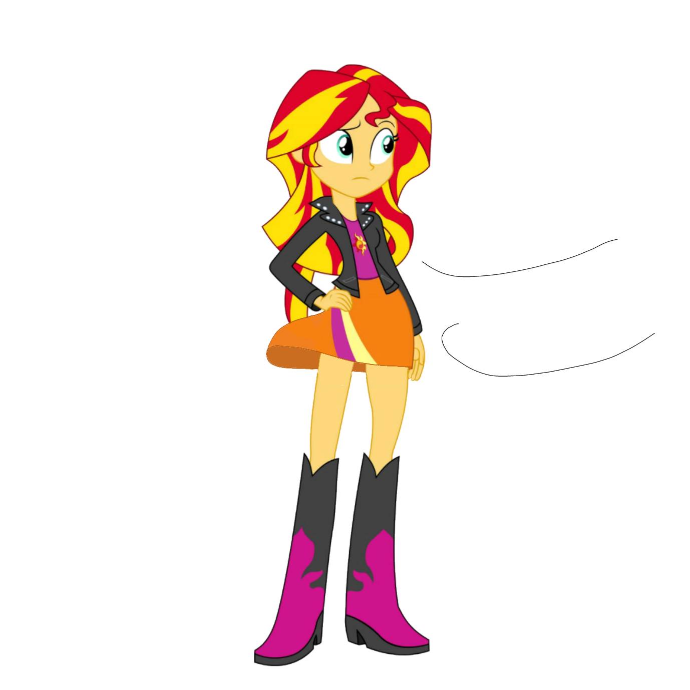 Sunset Shimmer's Skirt in the Wind by AX2705 on DeviantArt