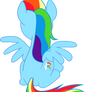 sitting Rainbow Dash's back