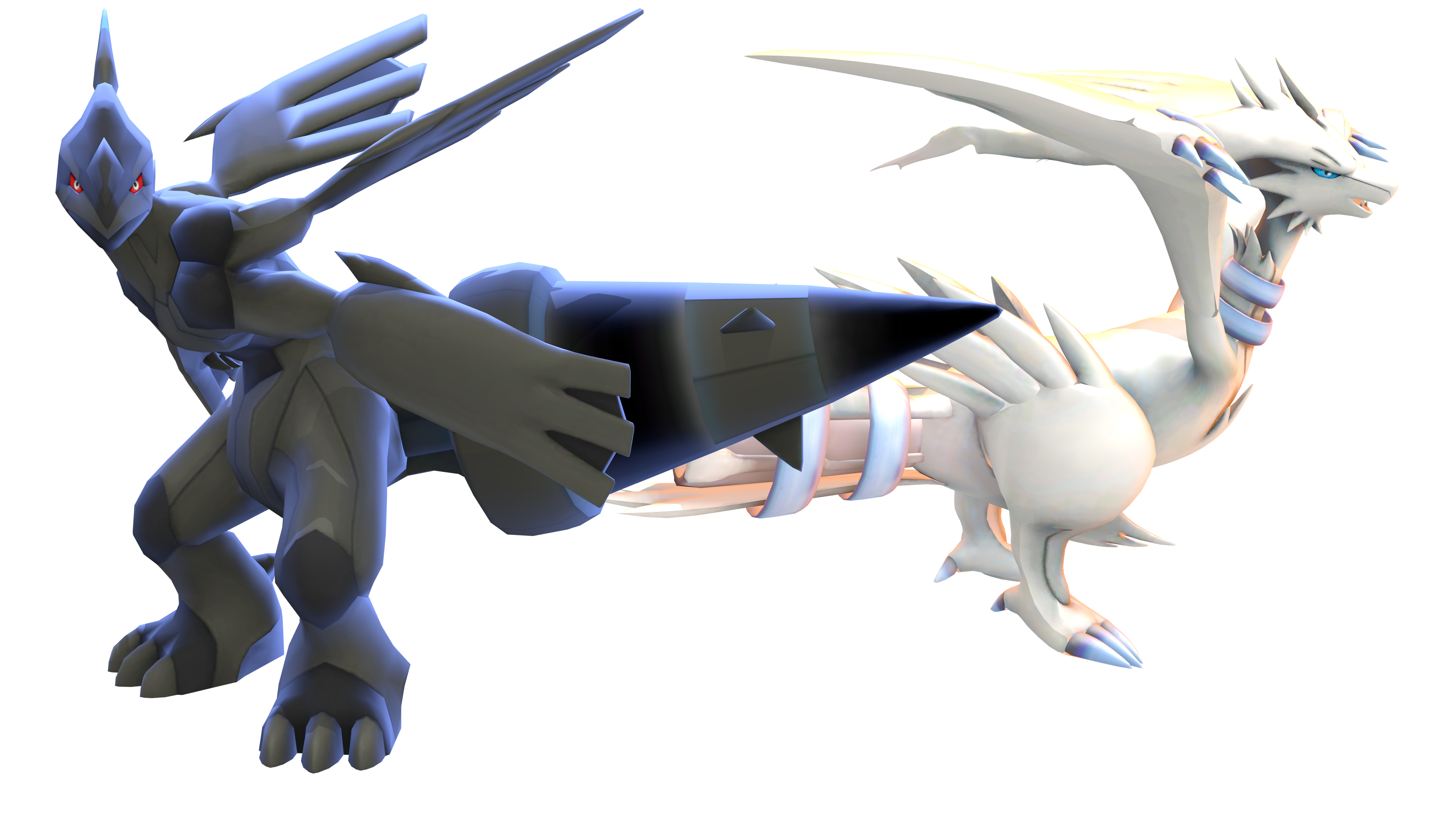 SFM - Zekrom and Reshiram by InkBennie on DeviantArt