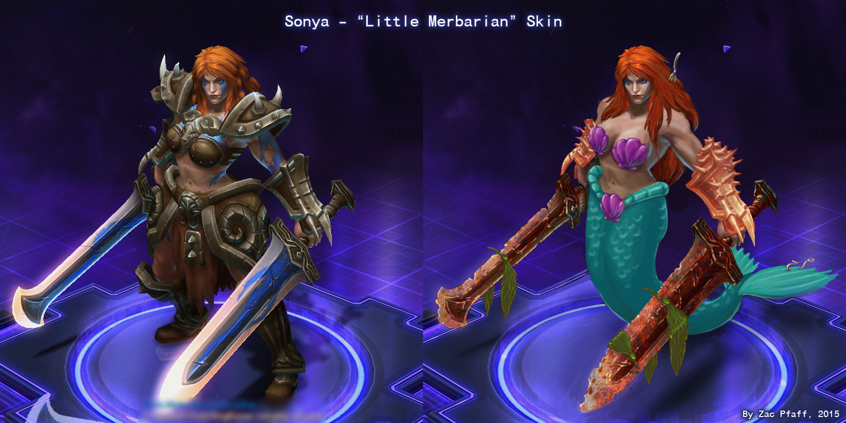 Heroes - Little Merbarian Sonya  Hero, Storm art, Heroes of the storm