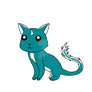 White Teal Unicat adopt (open)