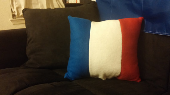 French Flag Pillow