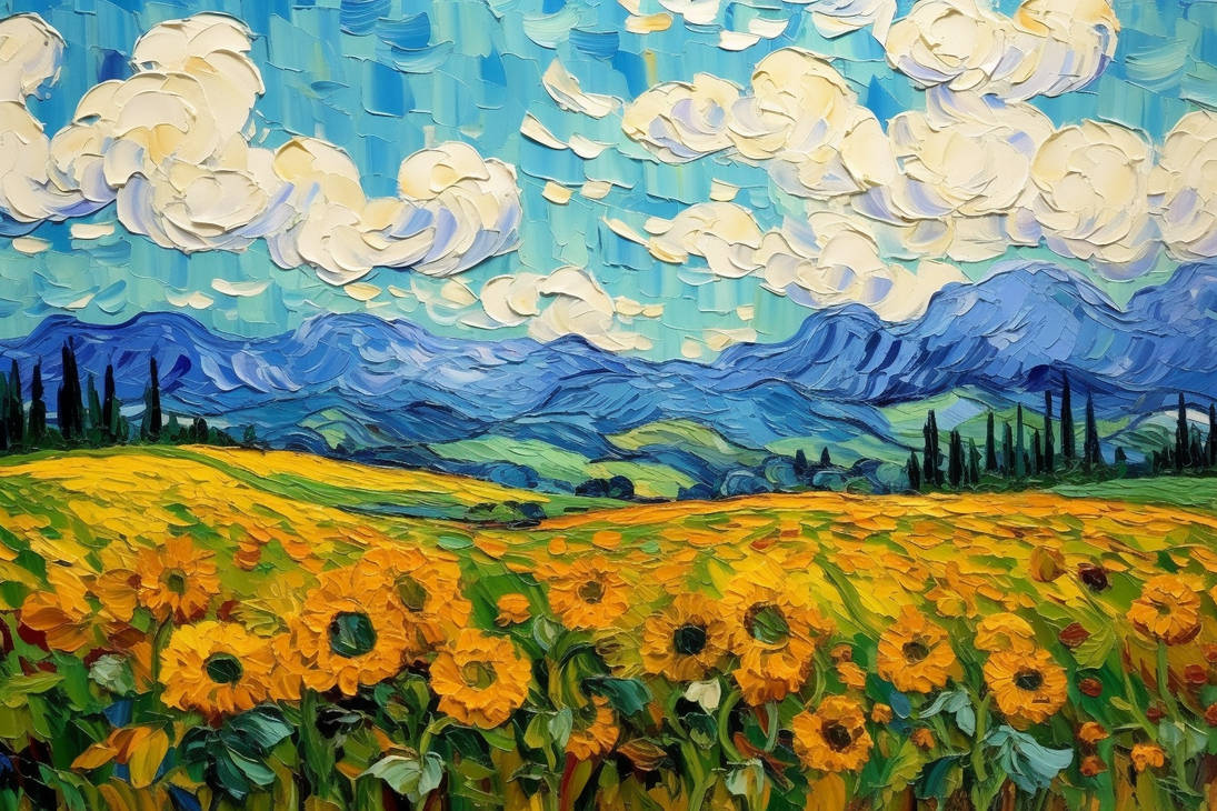 Van Gogh Style In A Meadow With Sunflowers By Jsalesai On DeviantArt van-gogh-style-in-a-meadow-with-sunflowers-by-jsalesai-on-deviantart