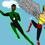 Hawkgirl and the Green Lantern