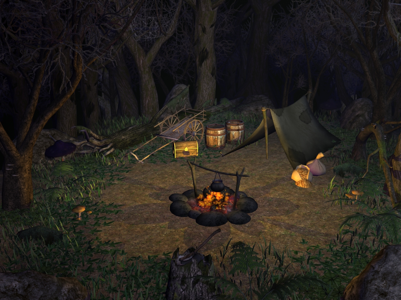 Camp in Haunted Woods