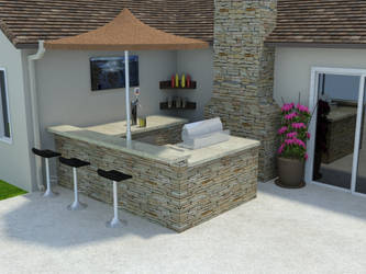 New Outdoor Kitchen for A Home