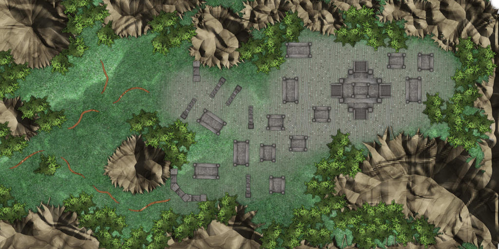 picture Forest Ruins Map D&D dungeons and dragons forest ruins map