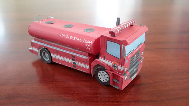 Fire Tanker Truck Papercraft