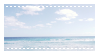sea pale horizon stamp