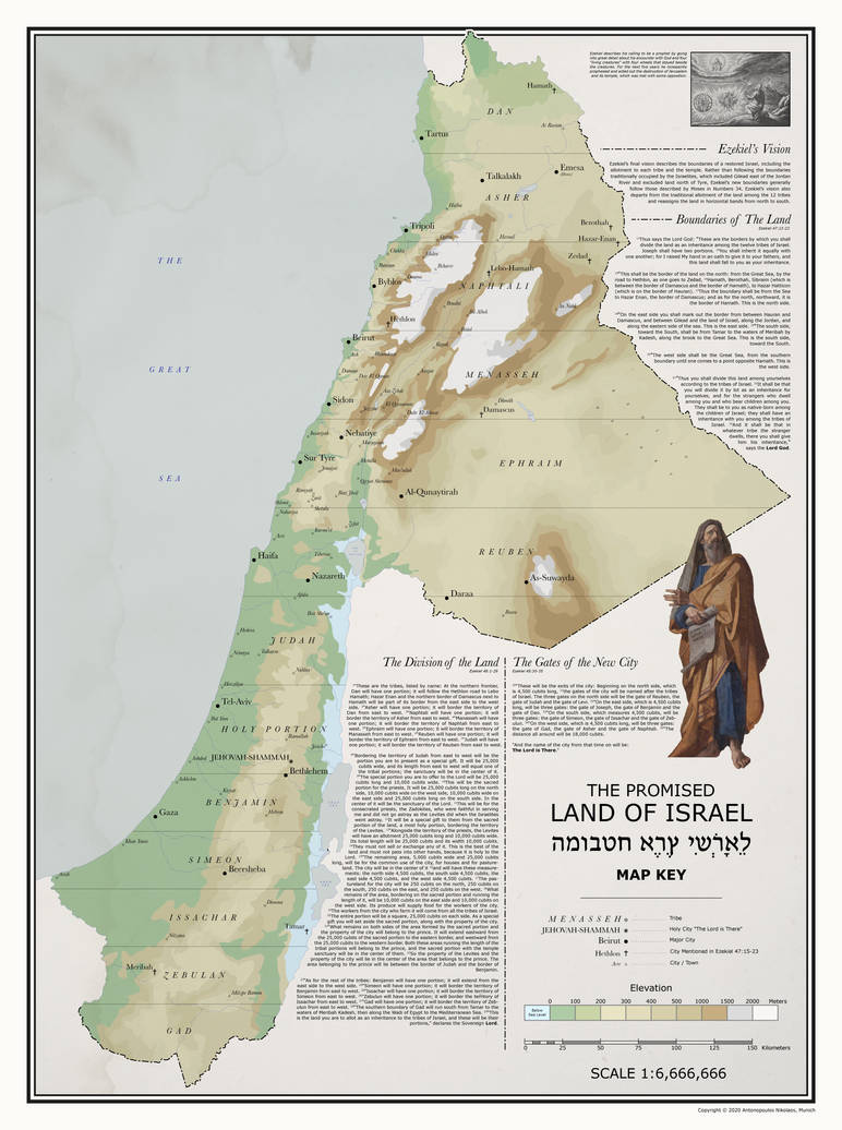 Map of The Promised Lands of Israel (Ezekiel) by NeeSeeAre on DeviantArt
