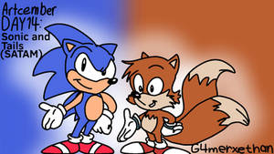 Artcember Day 14: Sonic and Tails (SATAM)