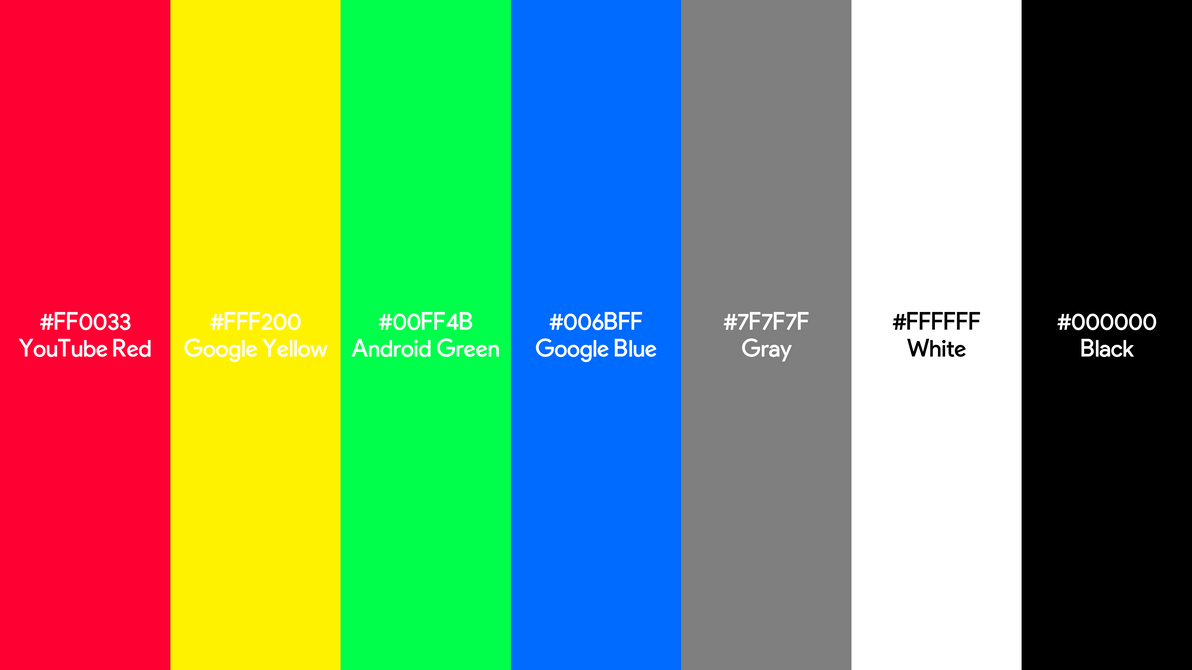 The Color Palette for My Google Rebrand by yellowpendoesart on DeviantArt