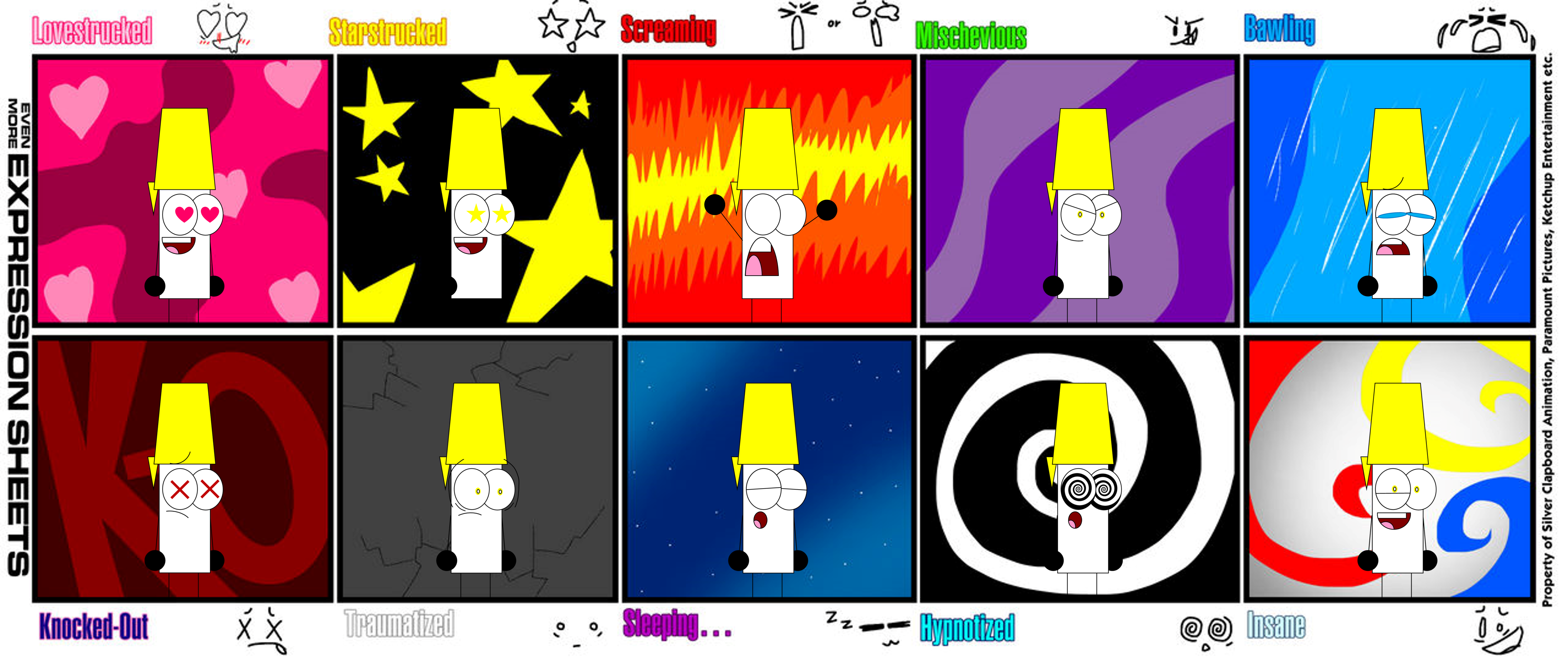 My Expression Sheet 3 (DATM) by yellowpen2009 on DeviantArt