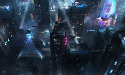 Sci-Fi City by SergeyZabelin