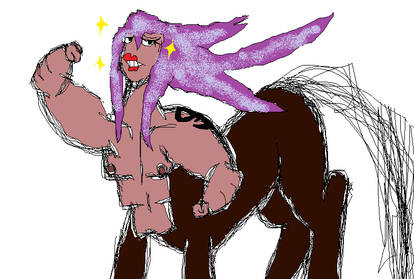 MS Paint Drawing 4: Manly Centaur