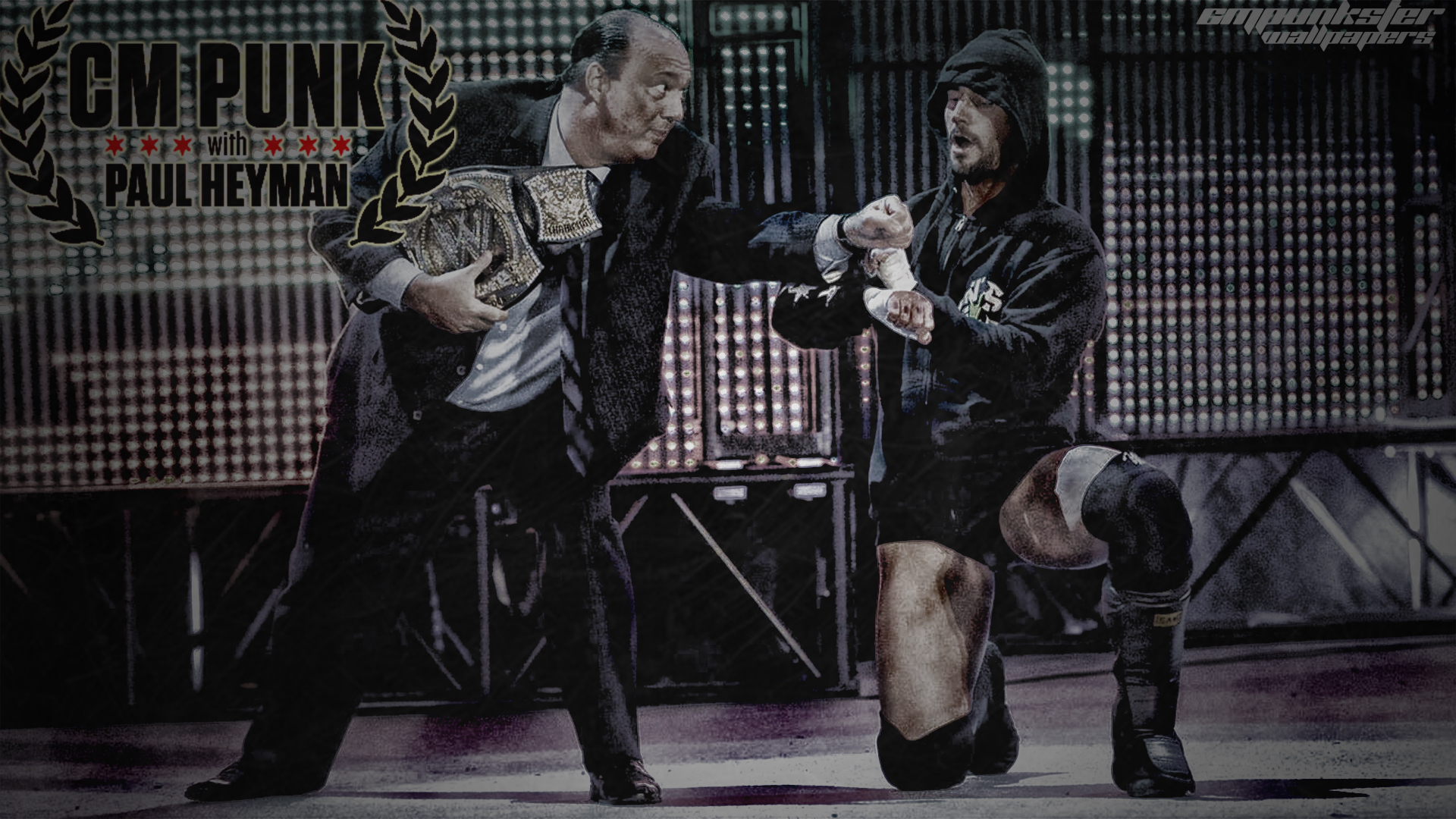 CM PUNK WITH PAUL HEYMAN