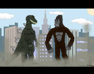 King Kong vs Godzilla by clinteast