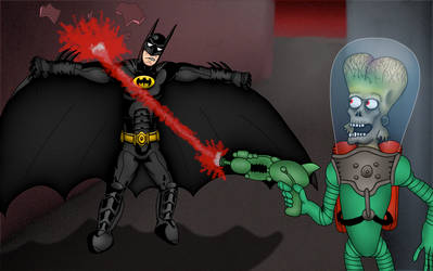 Mars Attacks Batman by clinteast